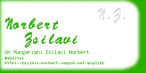 norbert zsilavi business card
